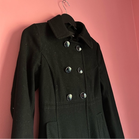 Black Trench Jacket Size 2 - Picture 4 of 8